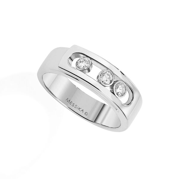 Bague Move Noa en or blanc avec diamants